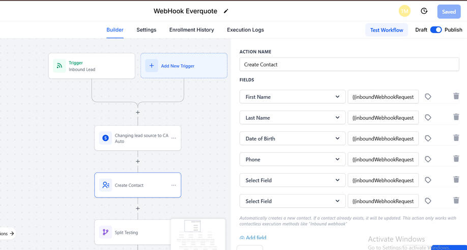 WORKFLOW WEBHOOK